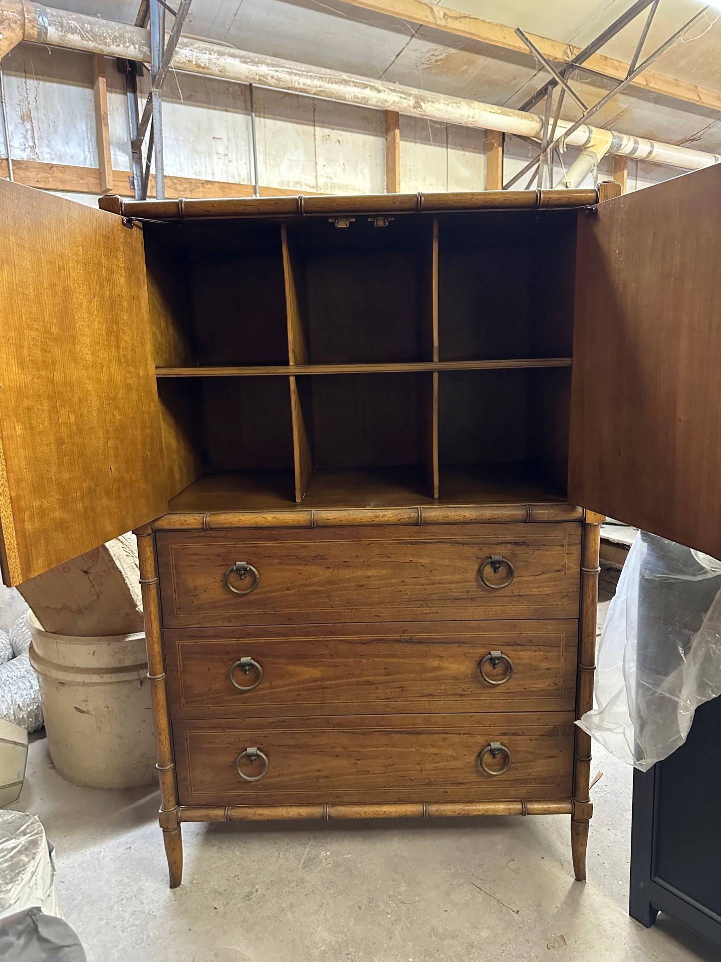 Faux Bamboo Armoire